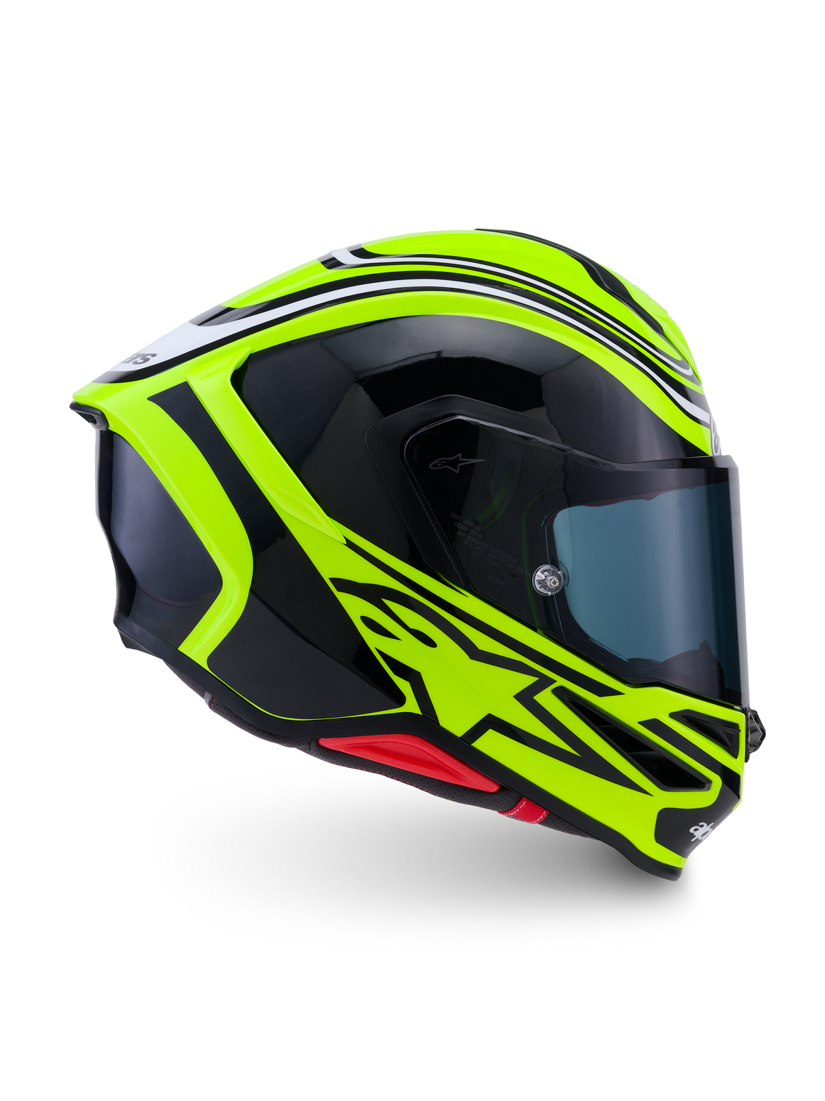 Alpinestars S-R7 Zeal Helmet ECE06/DOT - Yellow Fluo/Black/White Glossy
