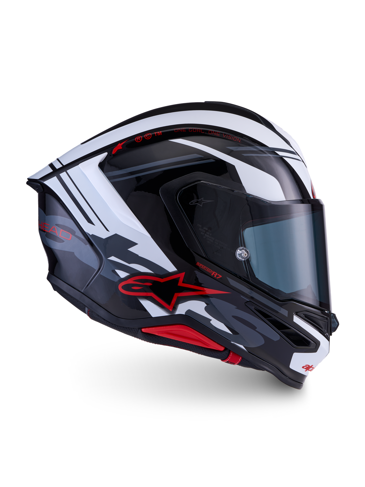 Alpinestars S-R7 A-Core Helmet ECE06/DOT - Black/White/Red Glossy