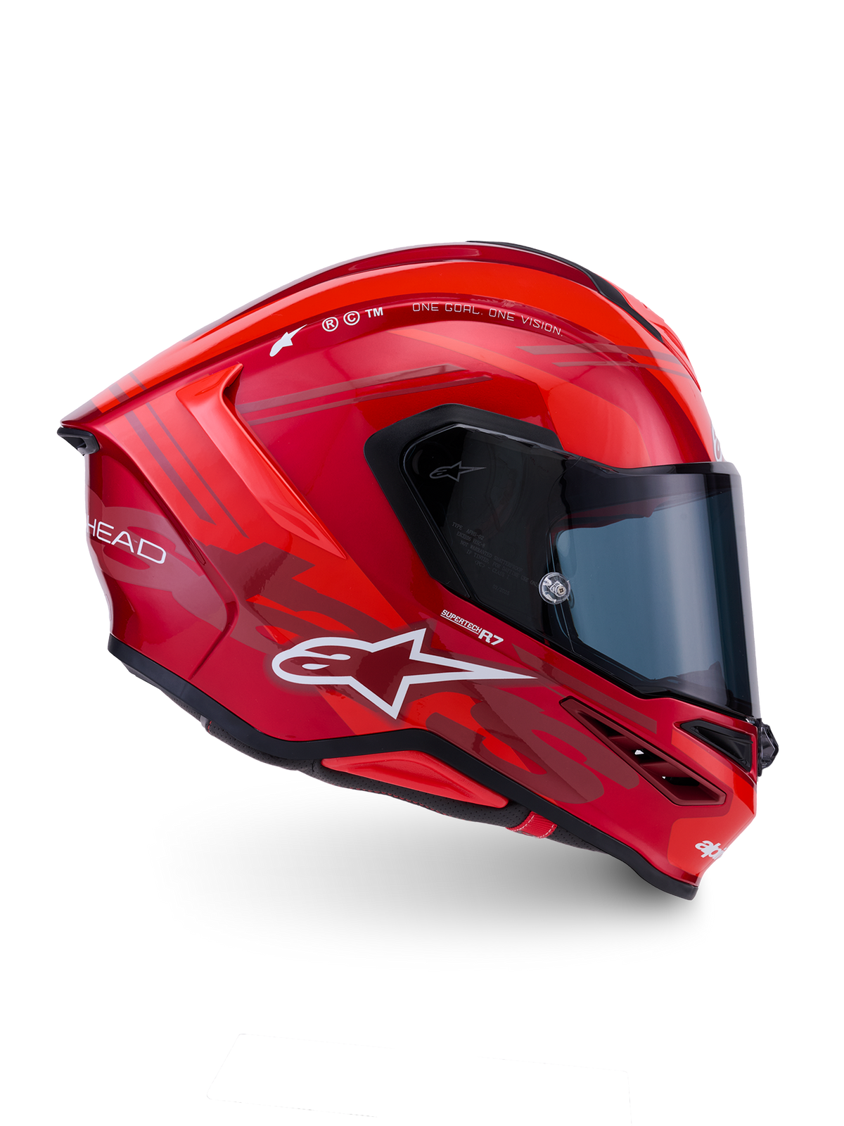 Alpinestars S-R7 A-Core Helmet ECE06/DOT - Red/White Glossy