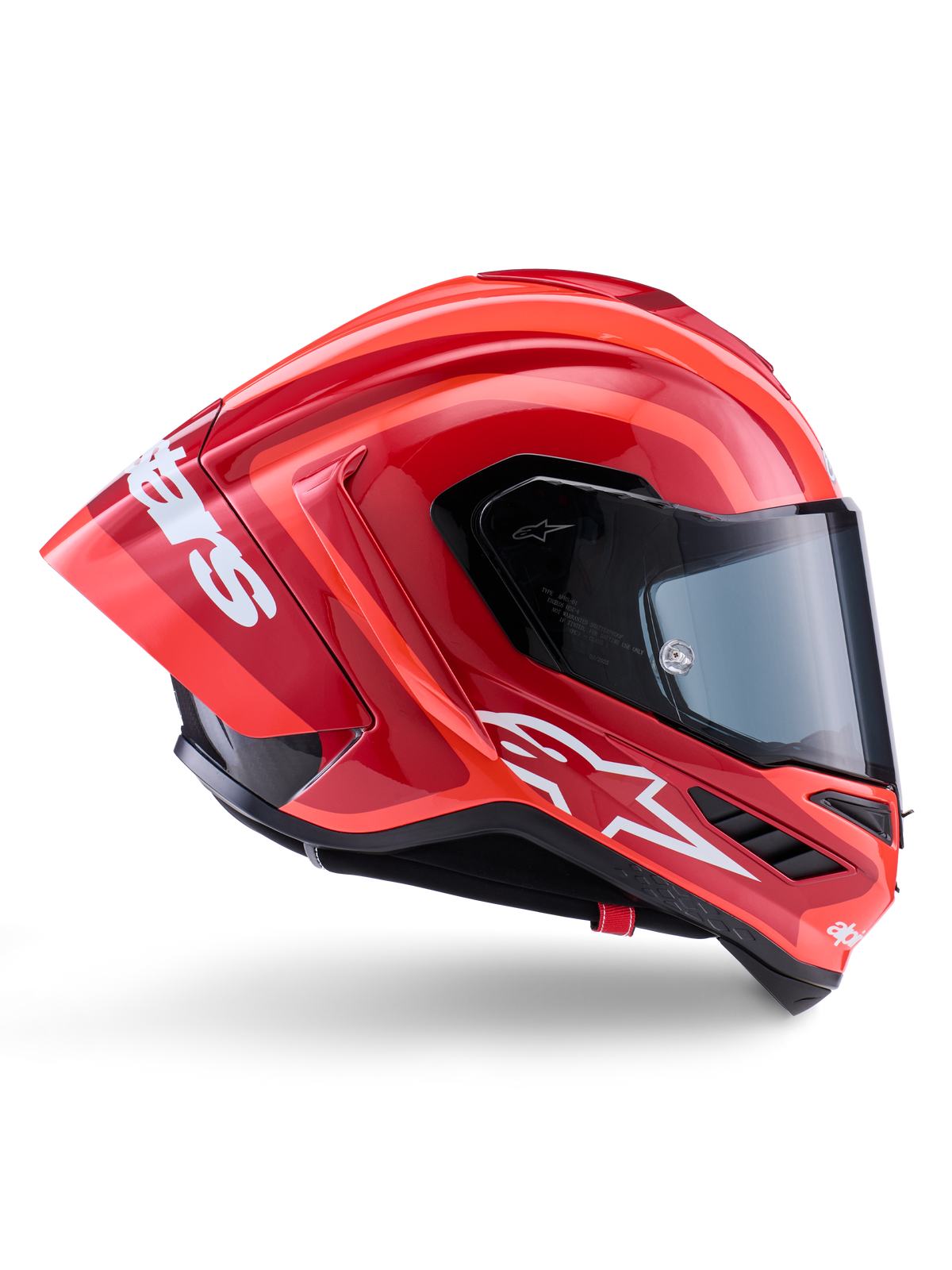 Alpinestars Supertech R10 Arius Helmet ECE 06/DOT - Black/White/Double Red Glossy