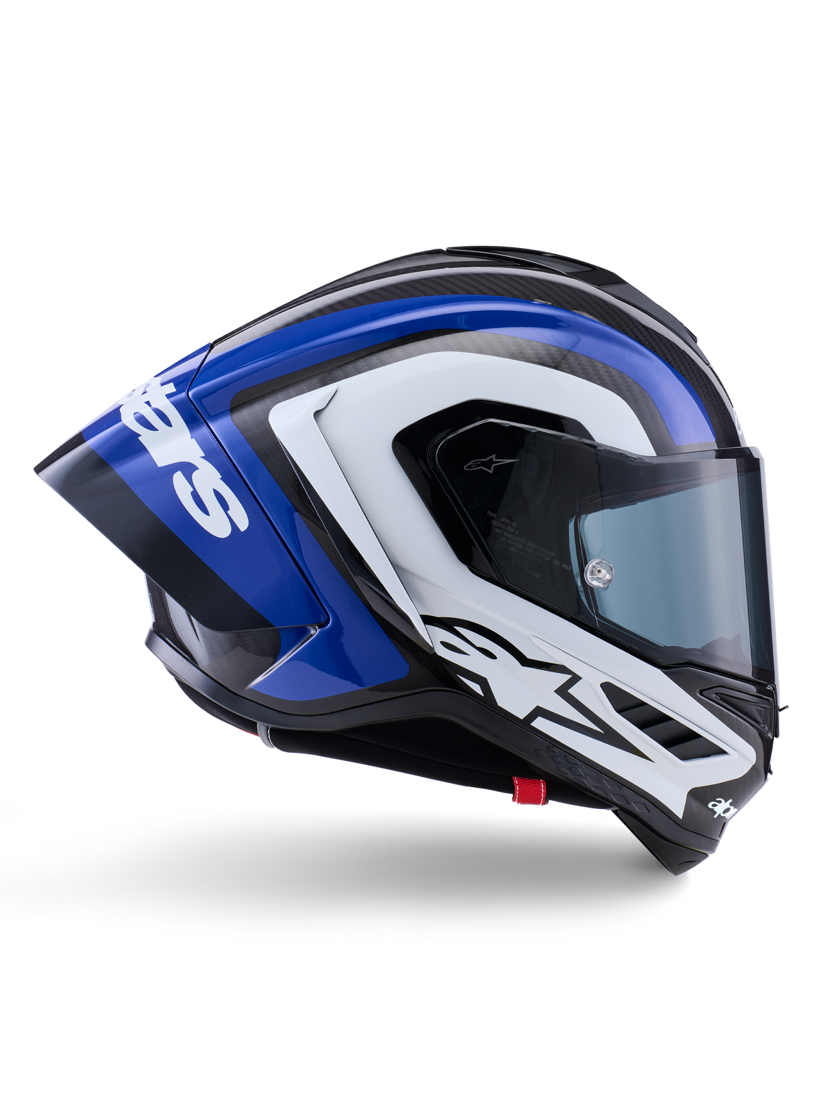 Alpinestars Supertech R10 Arius Helmet ECE 06/DOT - Black/White/Blue Glossy