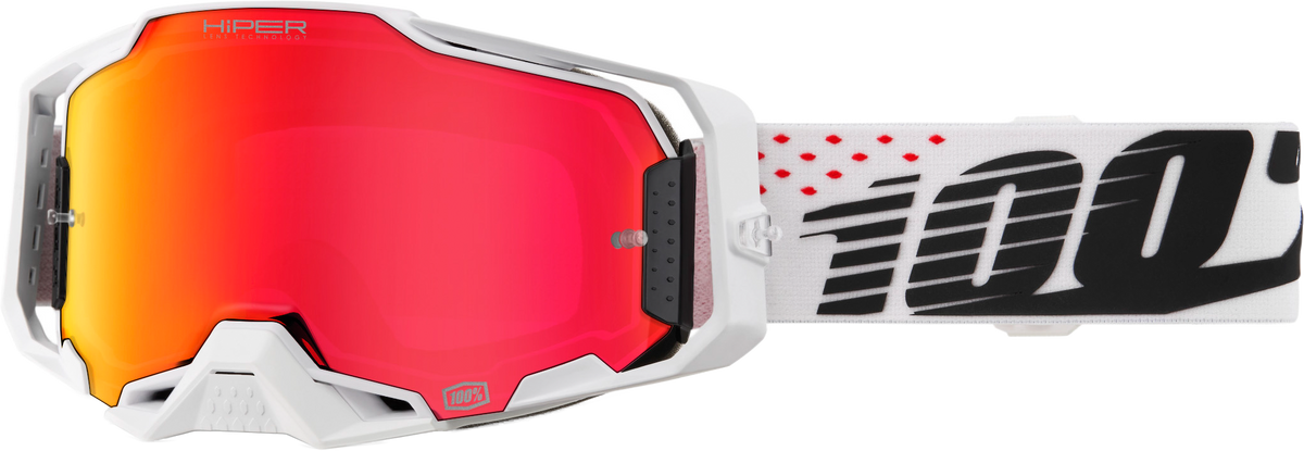100% Armega Hiper Goggles Invicta / Red Mirror