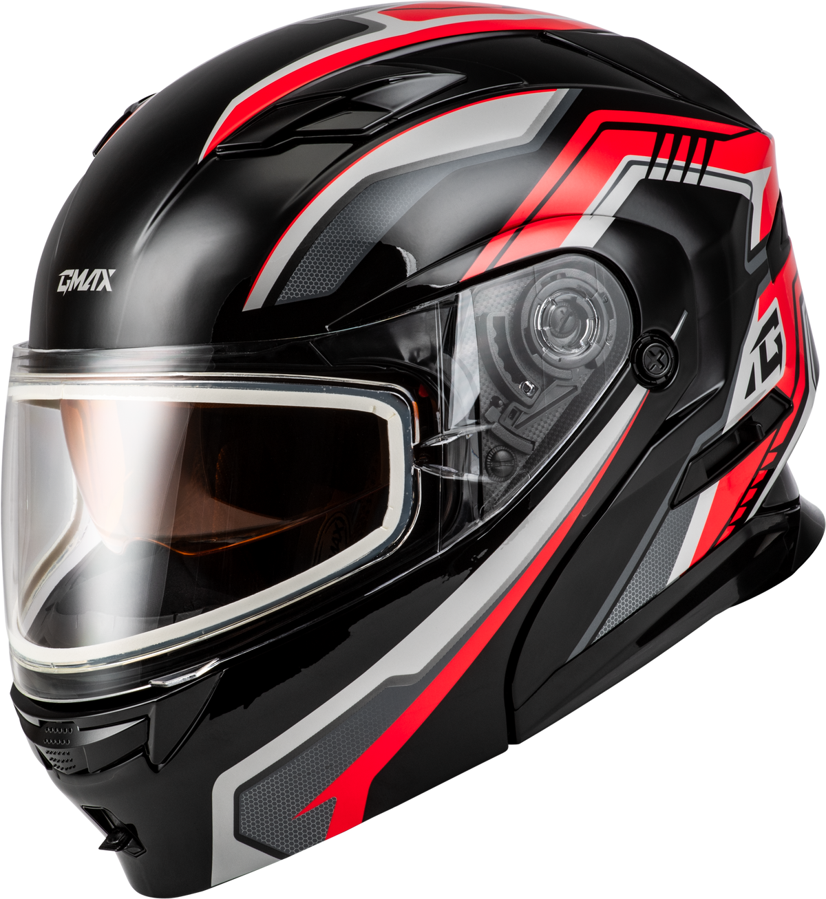 GMAX MD-01S Transistor Snow Helmet CLOSEOUT Black/Red