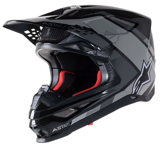 Alpinestars Supertech M10 Carbon Meta2 Helmet - Black/Gray Glossy