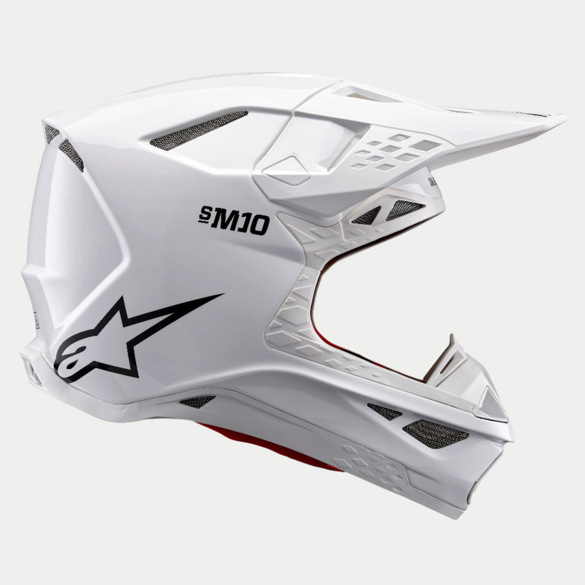 Alpinestars Supertech M10 Solid Helmet - White Glossy