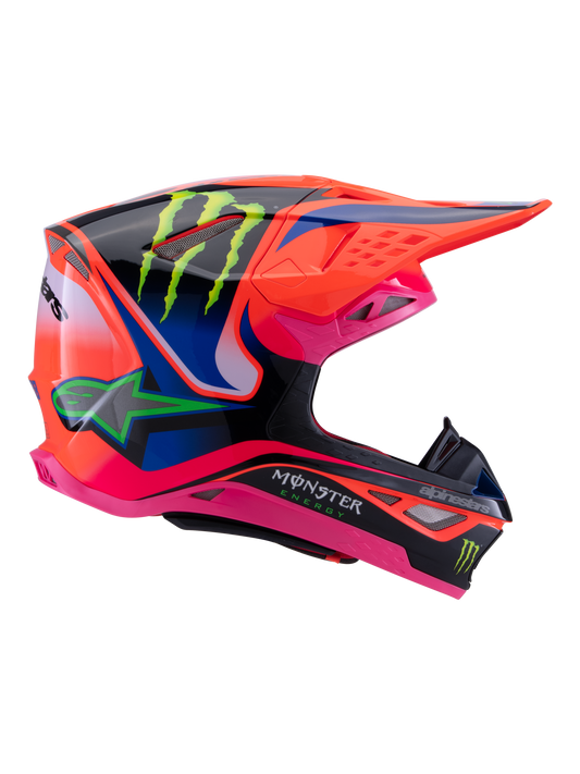 Alpinestars Limited Edition Supertech M10 Deegan Monster Helmet - Orange Fluo/Purple/Pink Fluo Glossy
