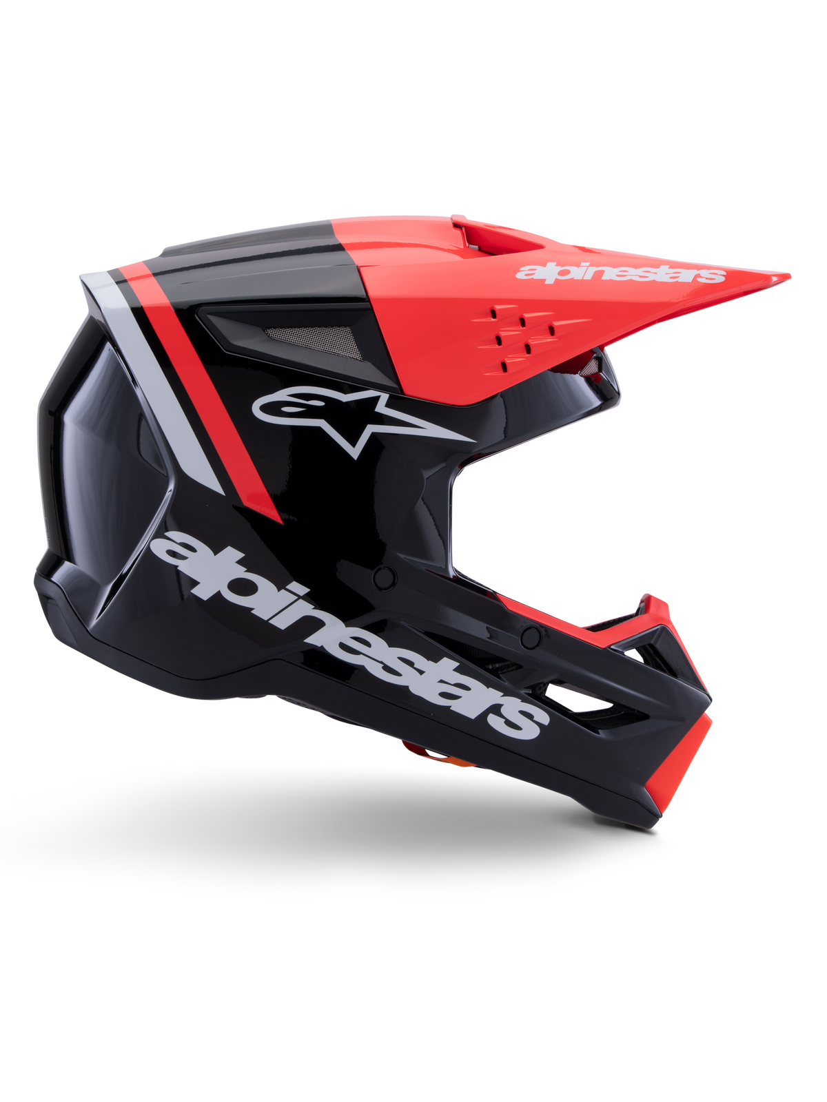 Alpinestars SM3 Radium Helmet ECE 06/DOT - Black/Red Fluo/White Glossy