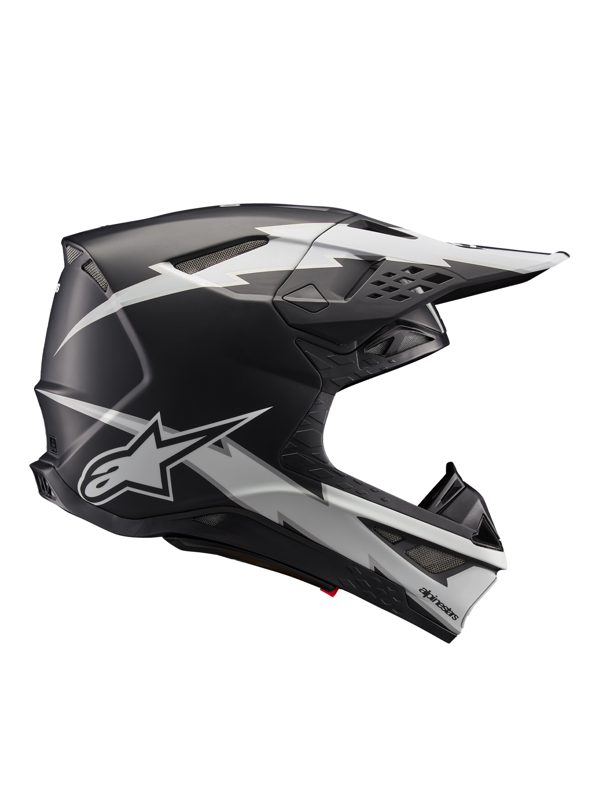 Alpinestars Supertech M10 Ampress Helmet - Black/White Matte