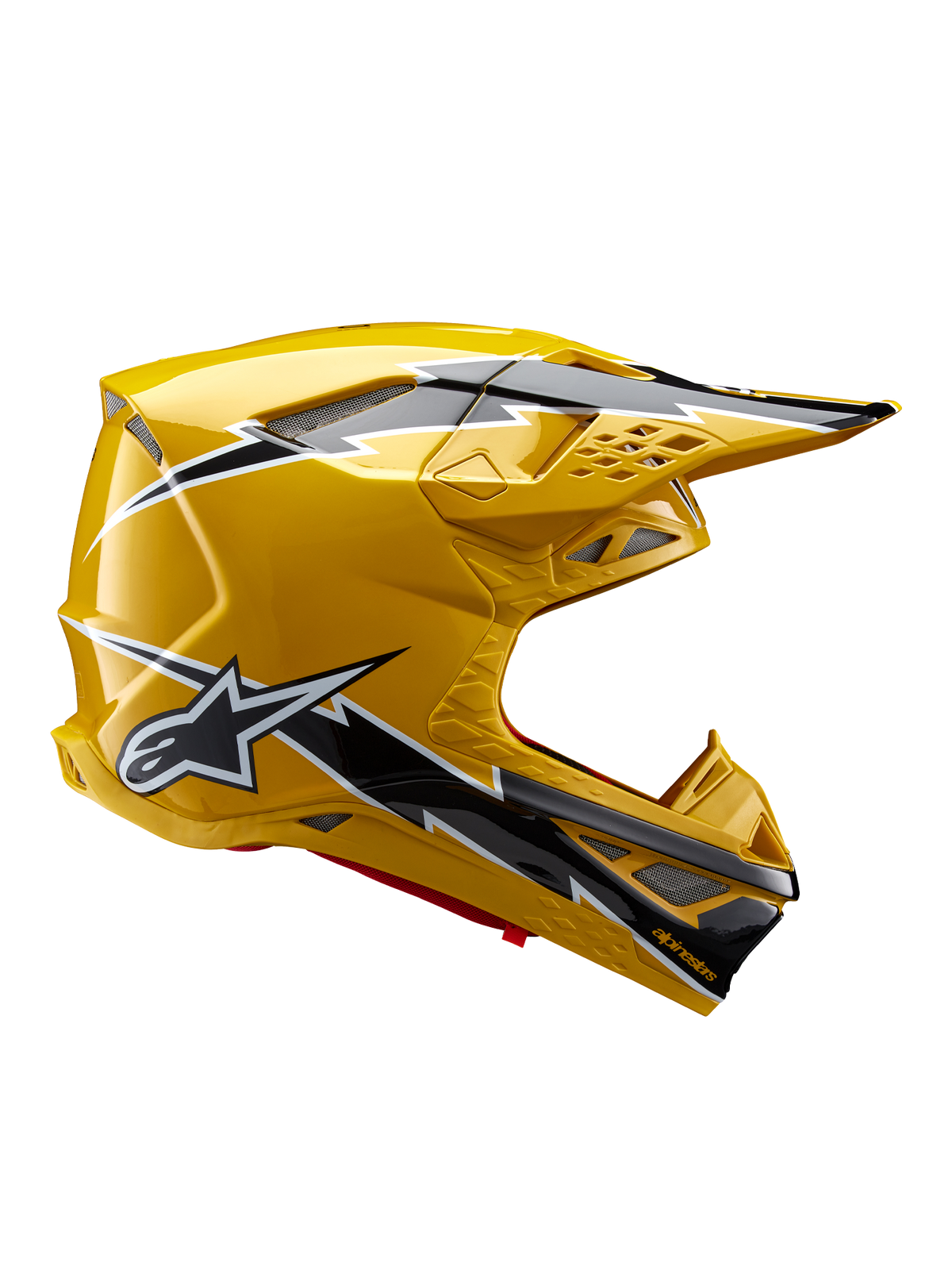 Alpinestars Supertech M10 Ampress Helmet - Black/Yellow Glossy