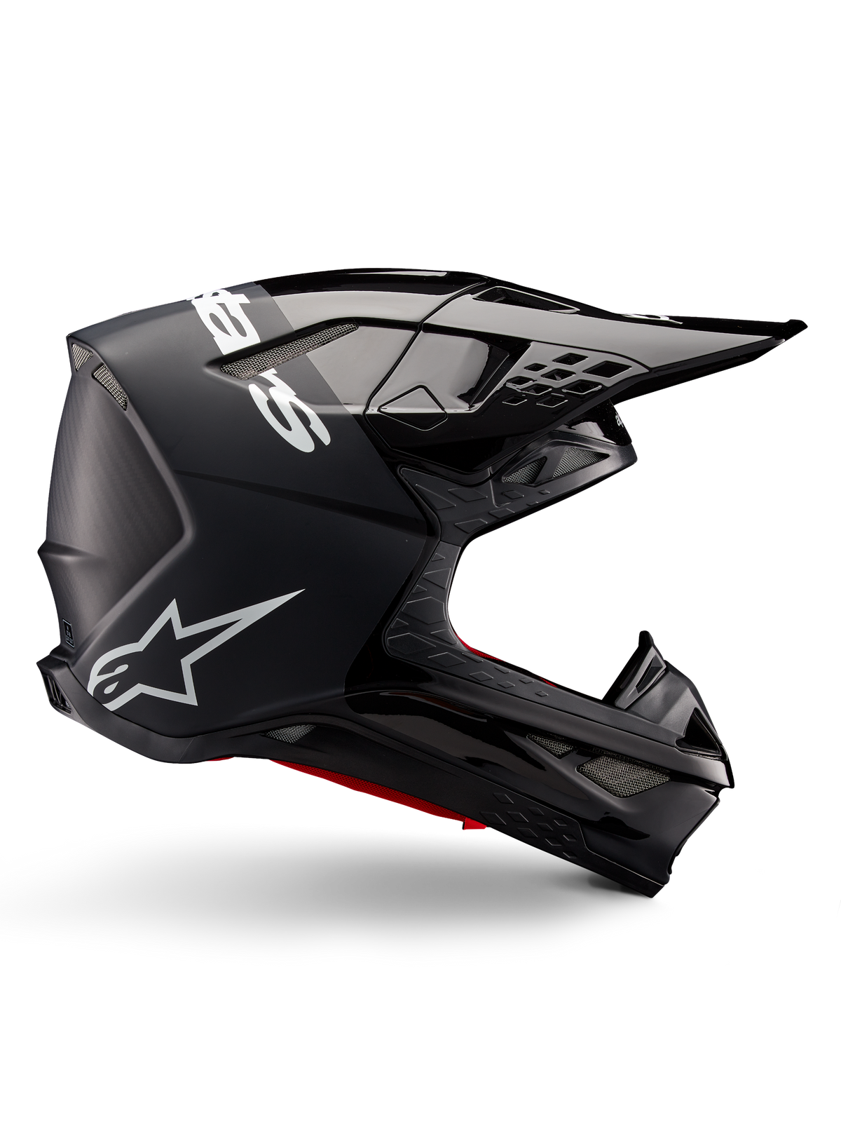 Alpinestars Supertech M10 Flood Helmet - Black/Dark Gray Matte & Glossy
