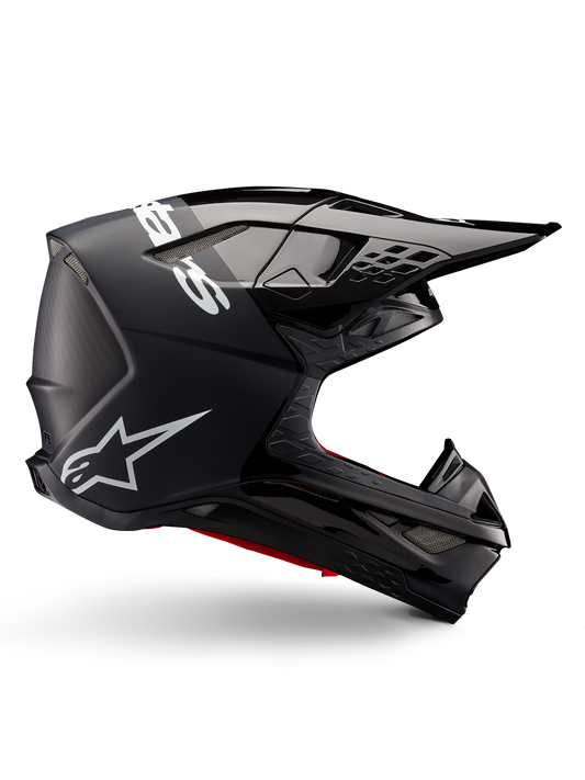 Alpinestars Supertech M10 Flood Helmet - Black/Dark Gray Matte & Glossy