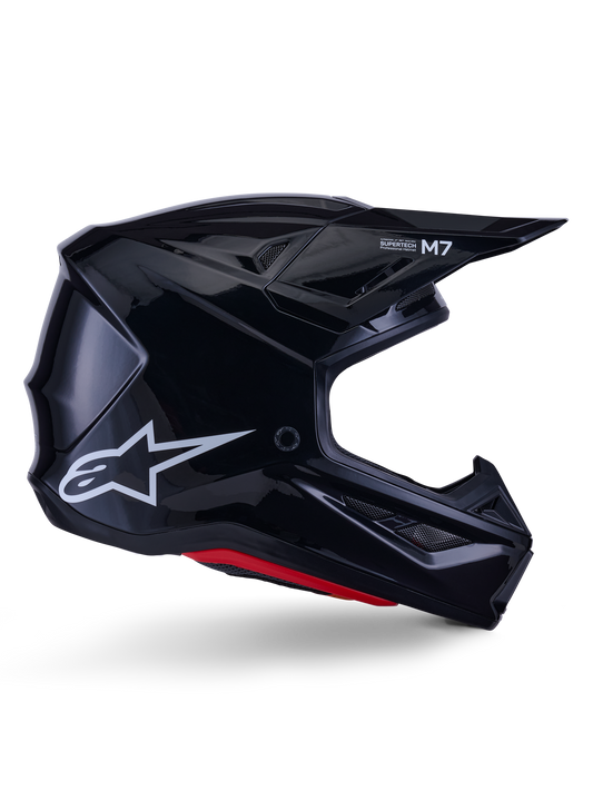 Alpinestars S-M7 Solid Helmet ECE 06/DOT - Black Glossy