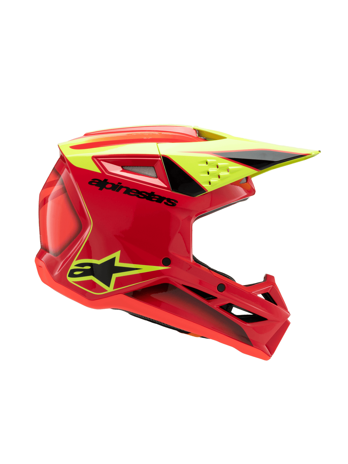Alpinestars SM3 Youth Fray Helmet ECE 06/DOT - Red/Yellow Fluo/Black Glossy