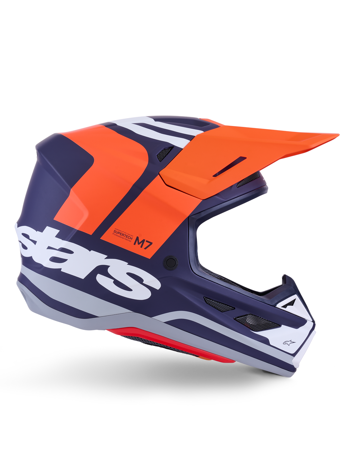 Alpinestars S-M7 Core Helmet ECE 06/DOT - Orange/Blue Matt