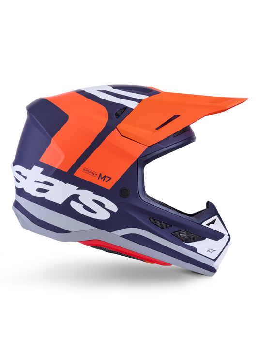 Alpinestars S-M7 Core Helmet ECE 06/DOT - Orange/Blue Matt