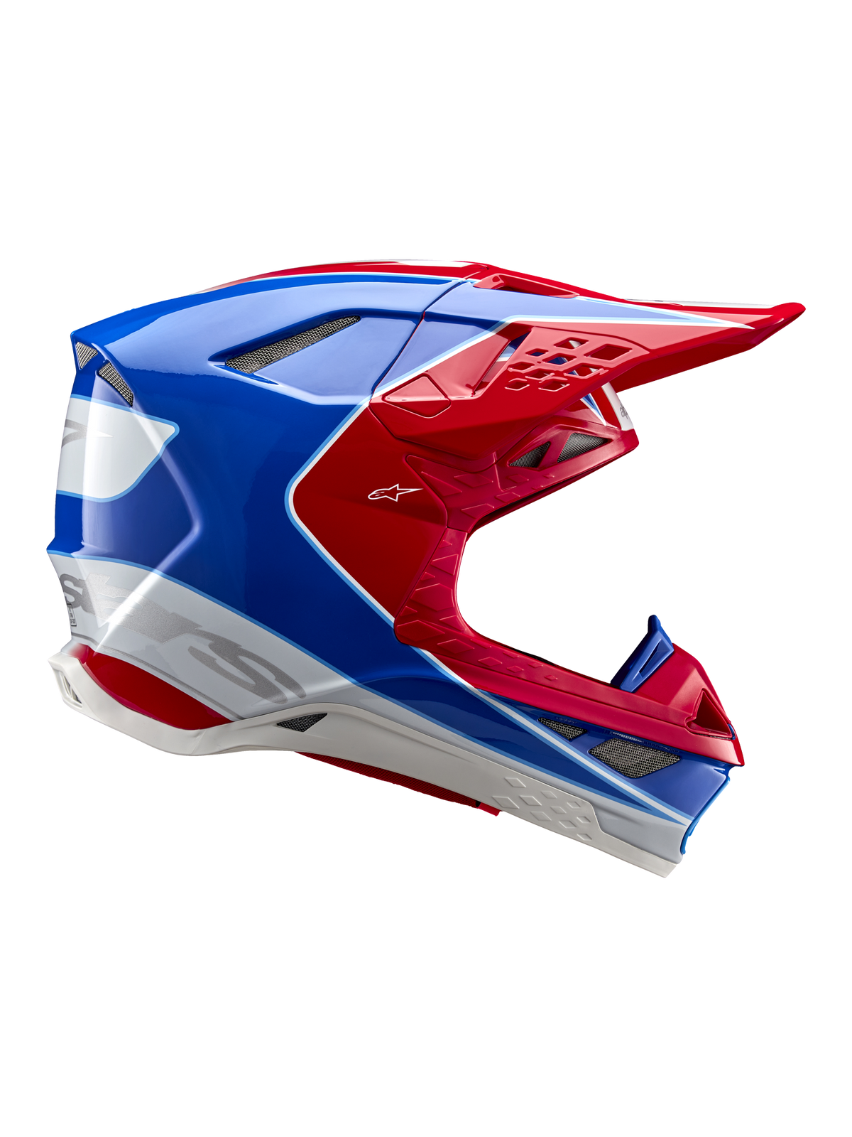 Alpinestars Supertech M10 Aeon Helmet - Bright Red/Blue Glossy