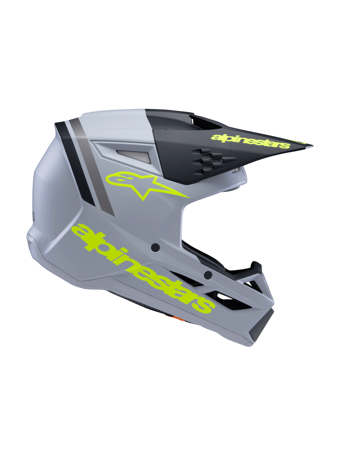 Alpinestars SM3 Youth Radium Helmet ECE 06/DOT - Gray/Black/Yellow Fluo Matte