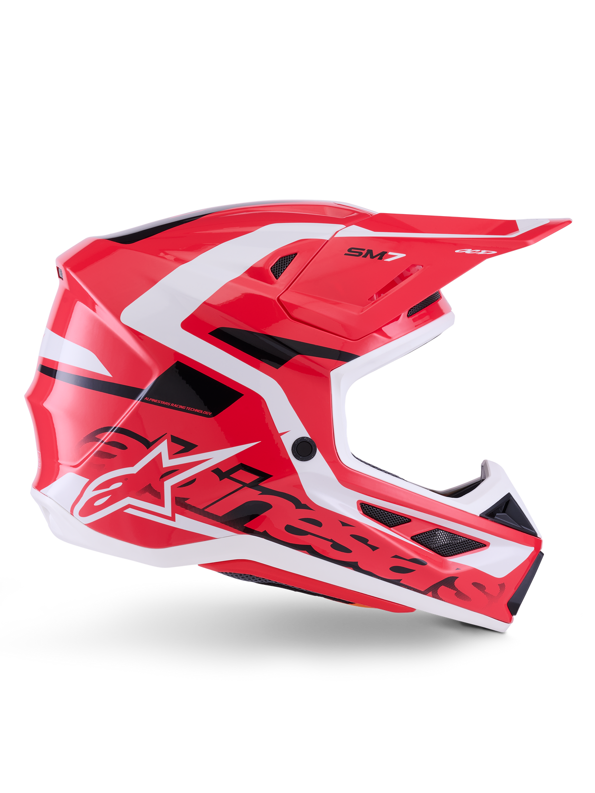 Alpinestars S-M7 Deed Helmet ECE 06/DOT - Red/Black/White Glossy
