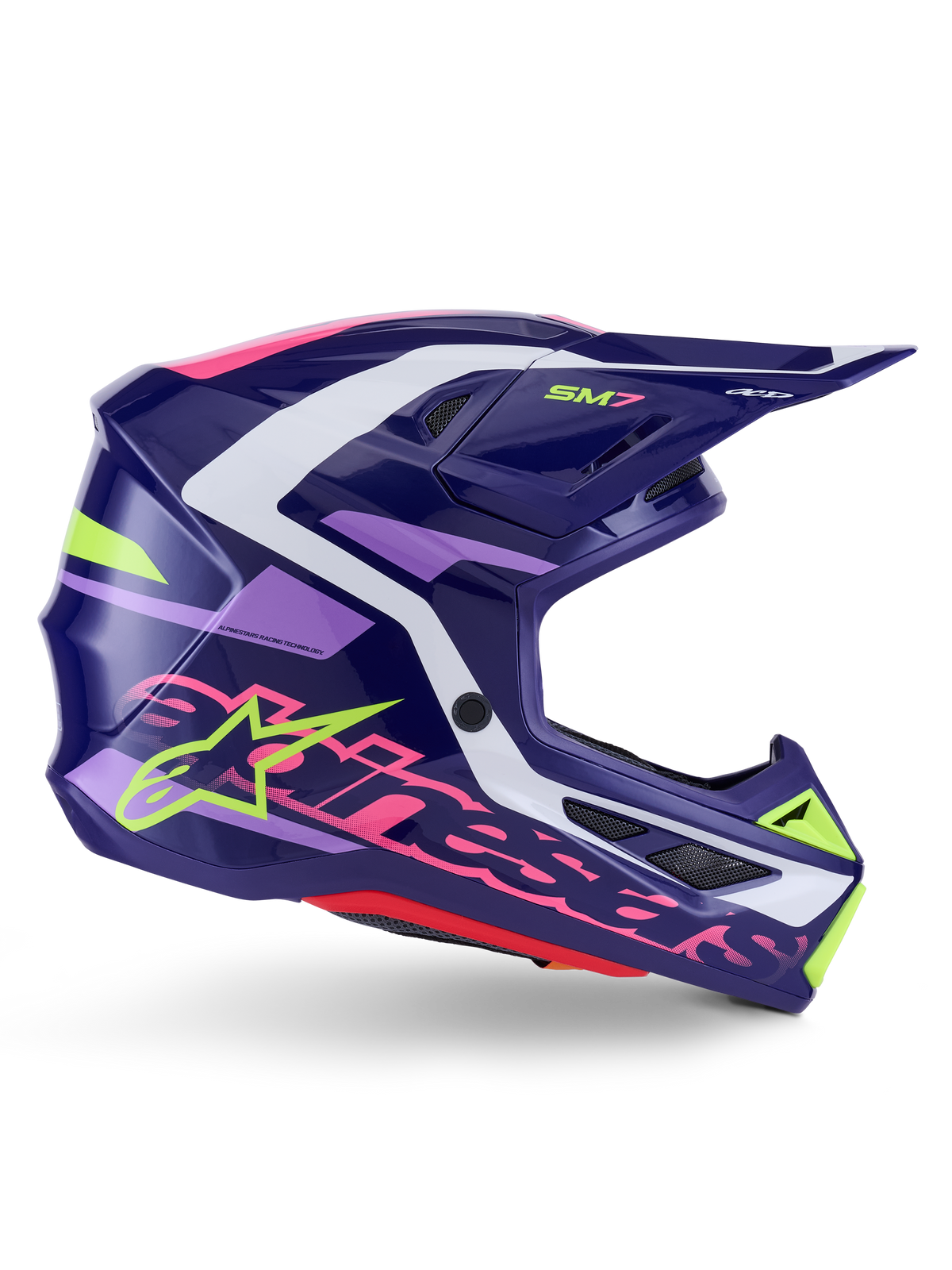 Alpinestars S-M7 Deed Helmet ECE 06/DOT - Purple/Pink Glossy