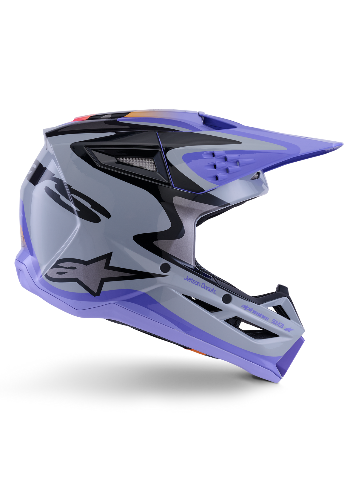 Alpinestars SM3 Jettson Helmet ECE 06/DOT - Gray/Purple/Black Glossy