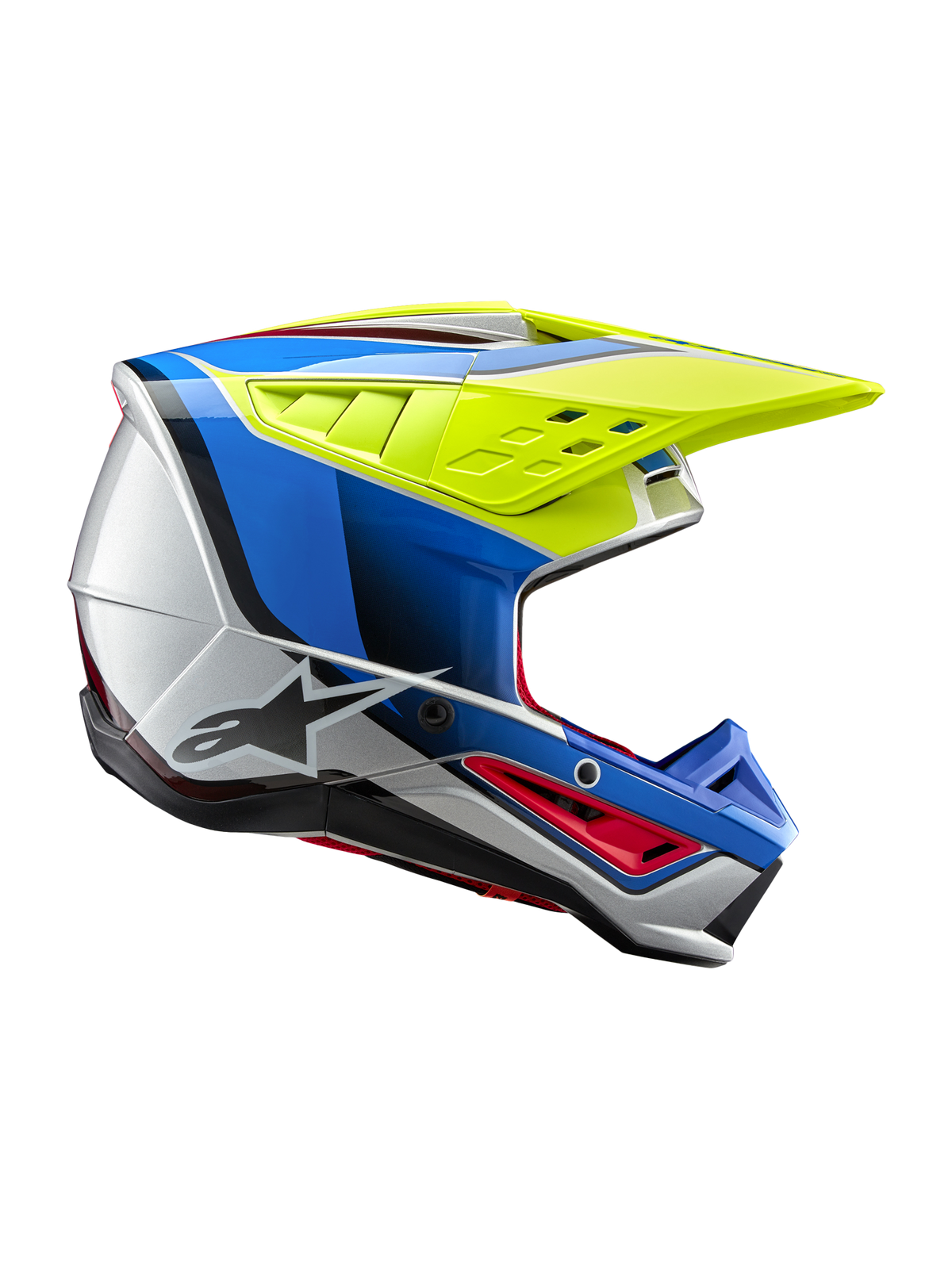 Alpinestars SM5 Sail Helmet - Yellow Fluo/Enamel/Blue Silver Glossy