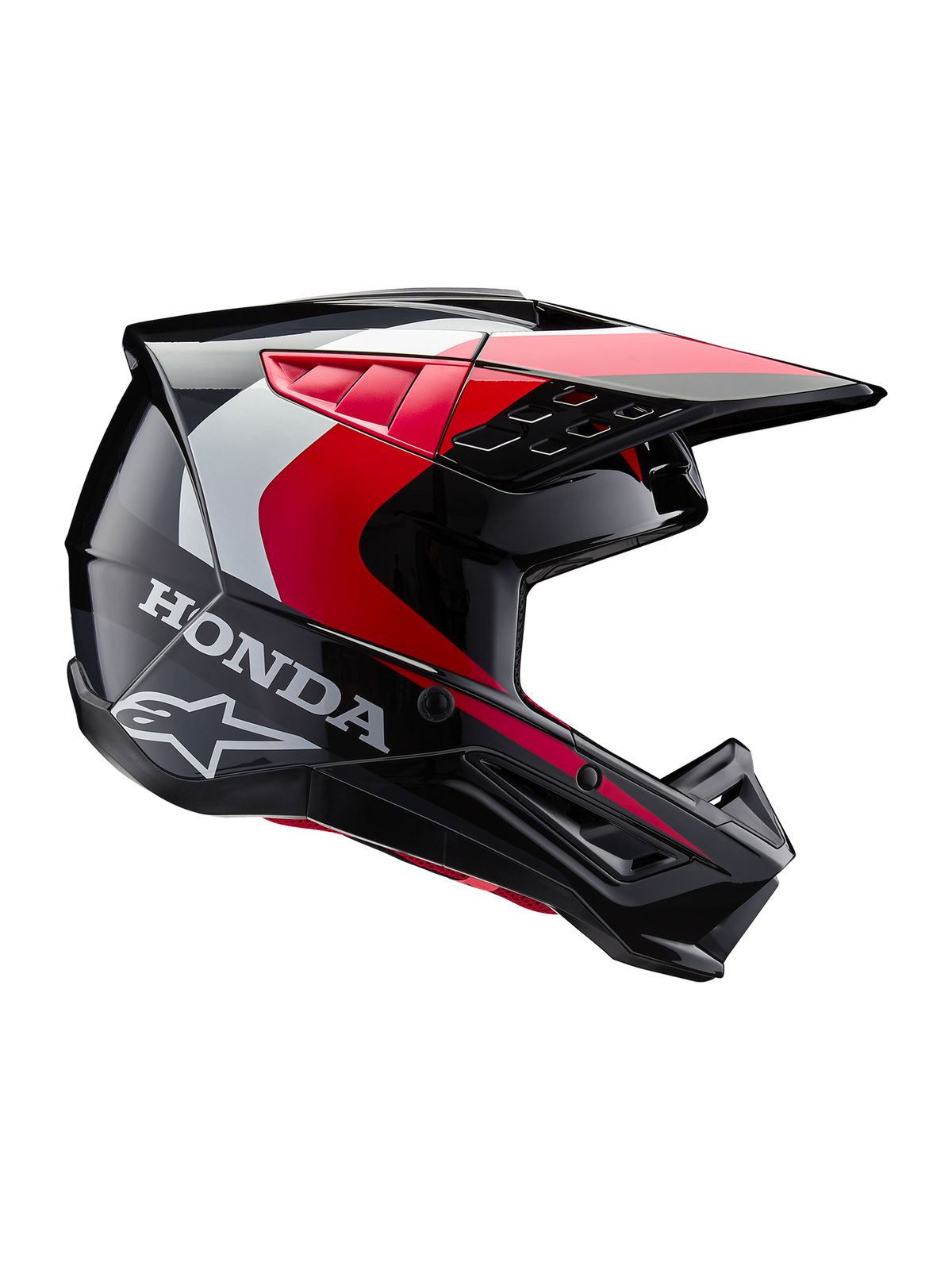 Alpinestars Honda SM5 Helmet - Black/Red Glossy
