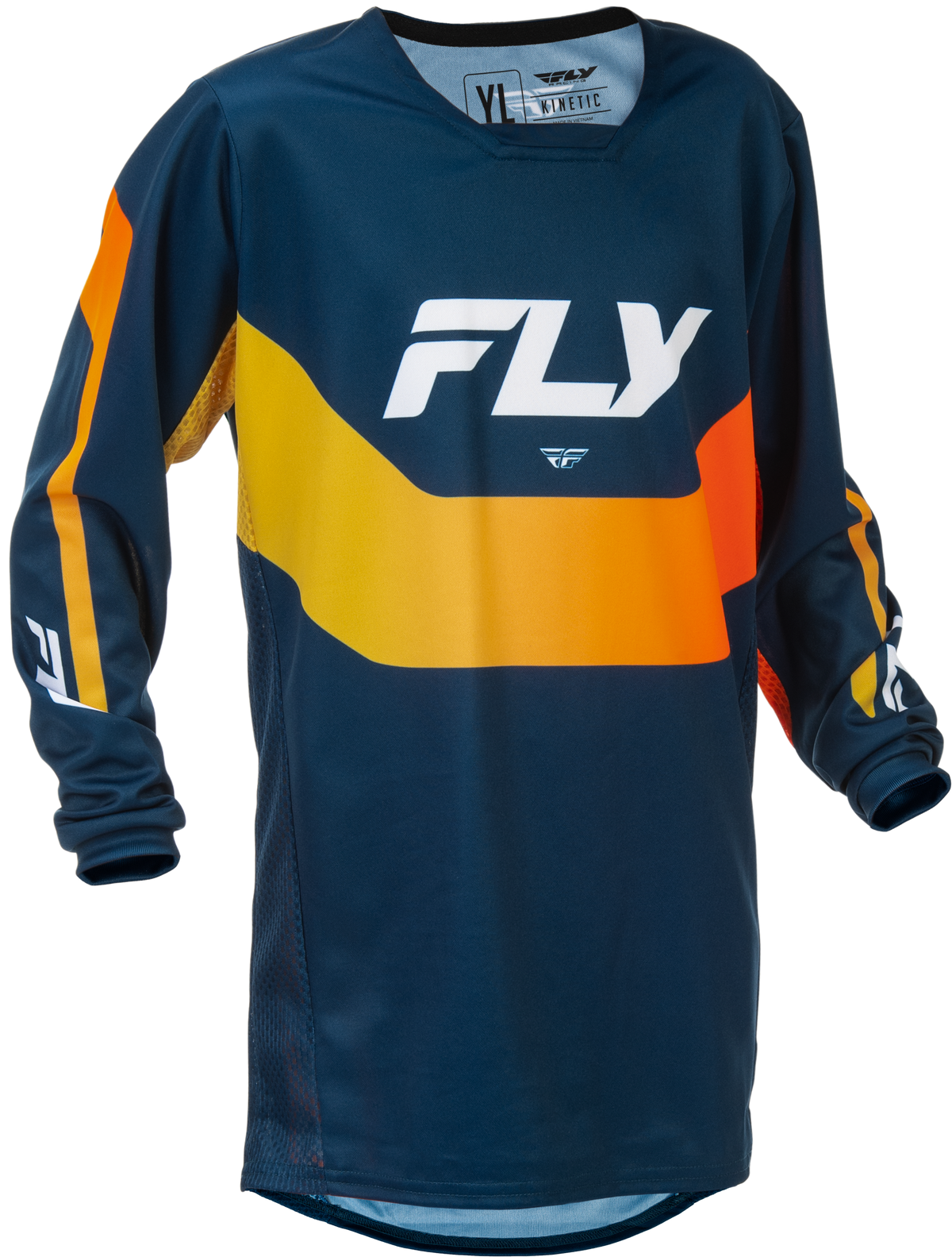 Fly Racing Youth Kinetic Jersey - Navy/Orange