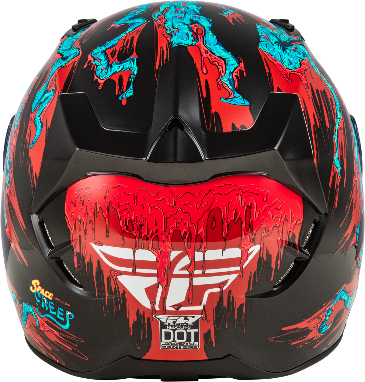 Fly Racing Revolt Space Creep Helmet - Light Blue/Black/Red