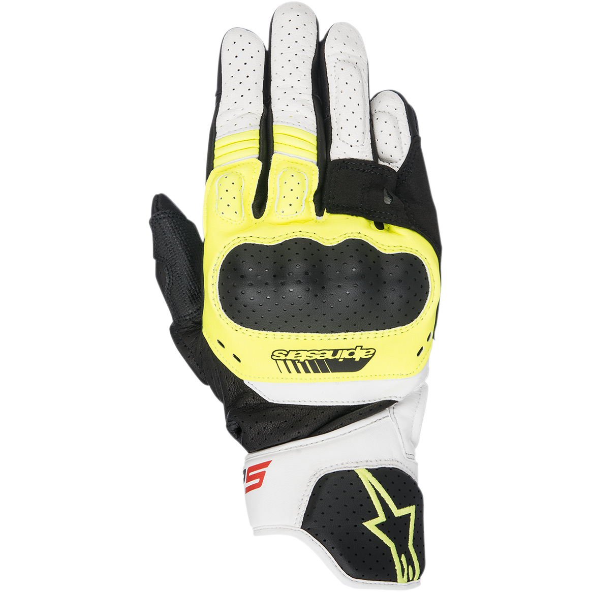 Alpinestars SP-5 Gloves - Black/Yellow Fluorescent/White