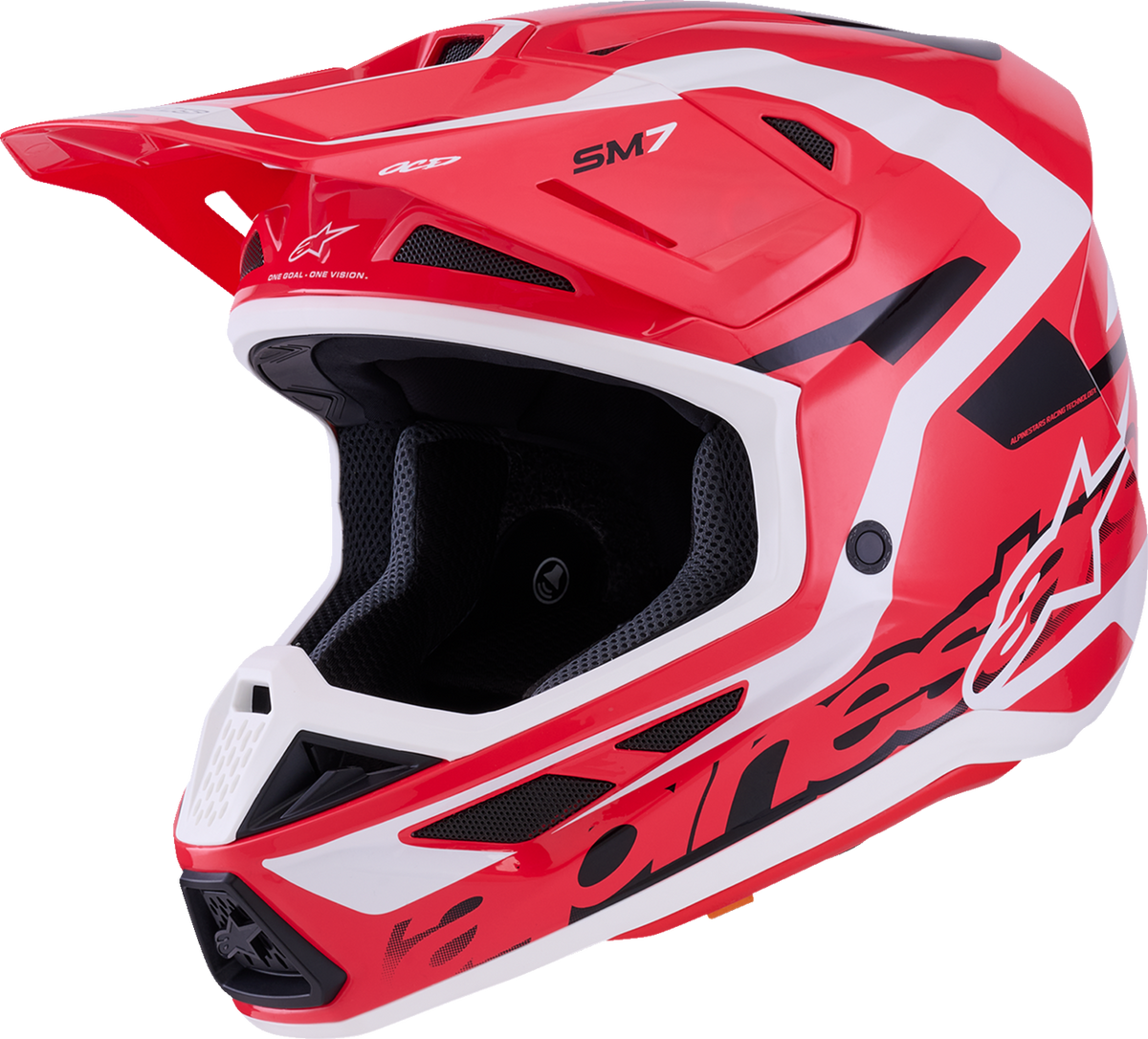 Alpinestars SM7 Deed Helmet - Gloss Red/Black/White