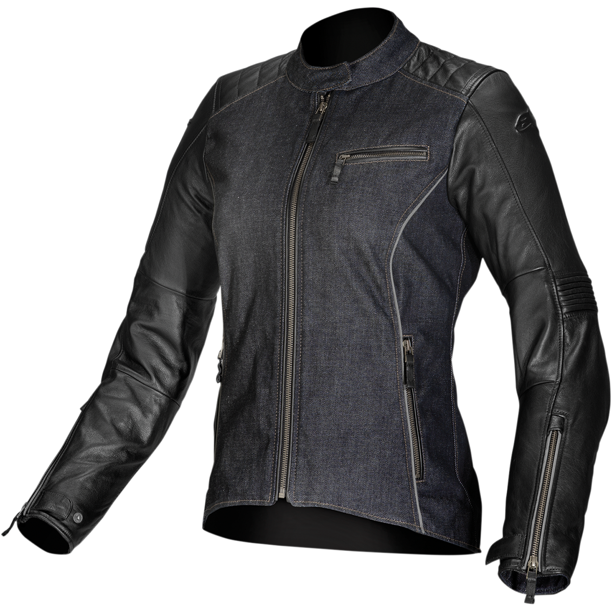 Alpinestars Womens Stella Renee Denim/Leather Jacket - Black
