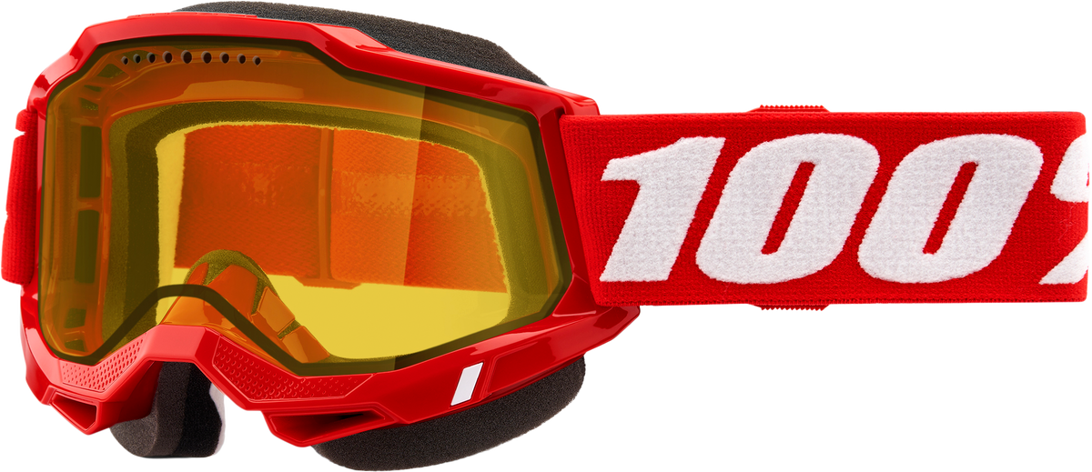 100% Accuri 2 Snowmobile Goggles Red / Yellow