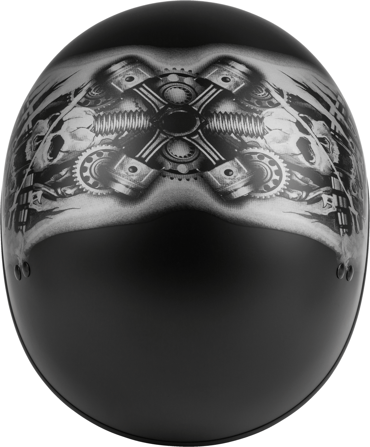 GMAX HH-65 Naked Tormentor Helmet Matte Black/Silver