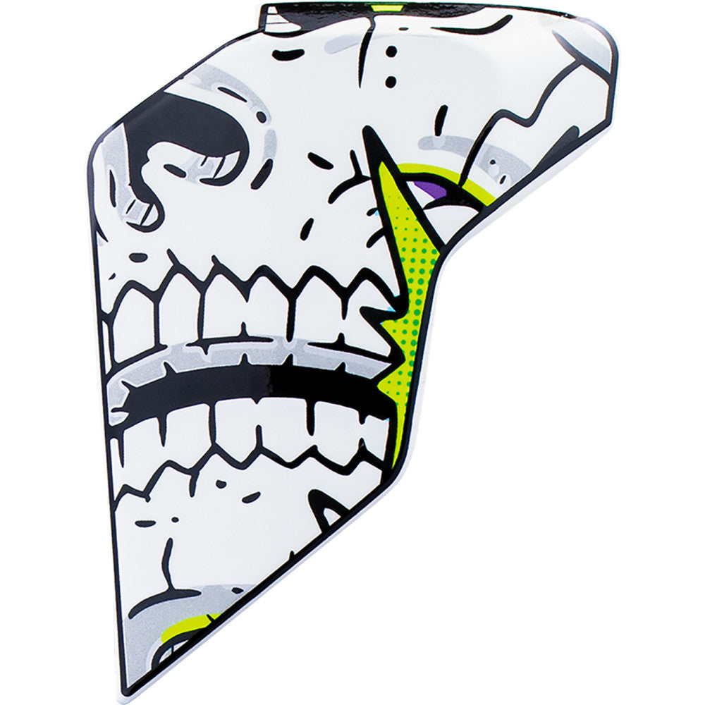 Icon Ultraflite Helmet Side Plates - Doodle 3 Blue