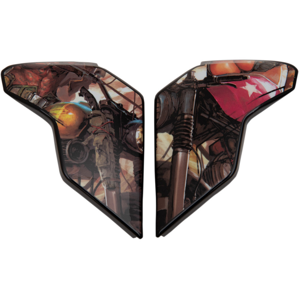 Icon Airflite Helmet Side Plates - Pleasuredome3 Brown