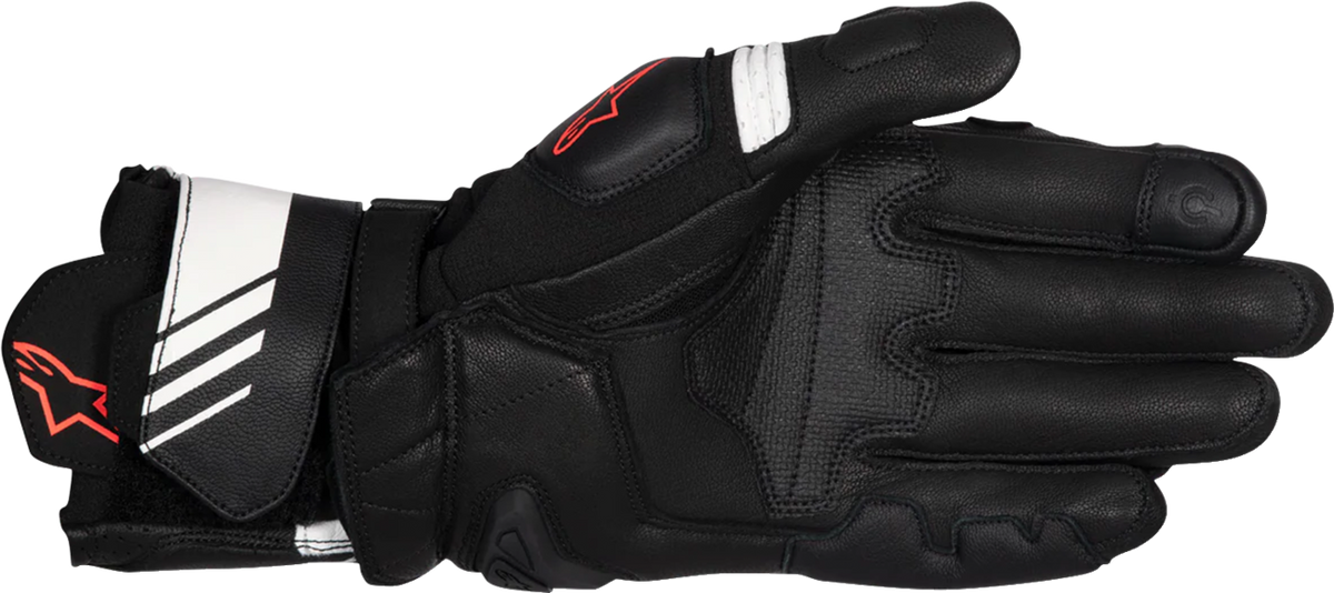 Alpinestars GP Plus R V3 Leather Gloves Black/White/Fluo Red