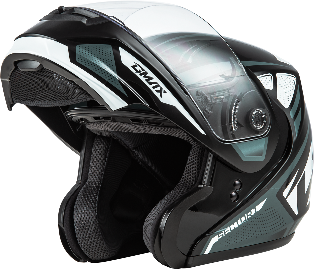 GMAX MD-04 Sector Helmet Black/Silver