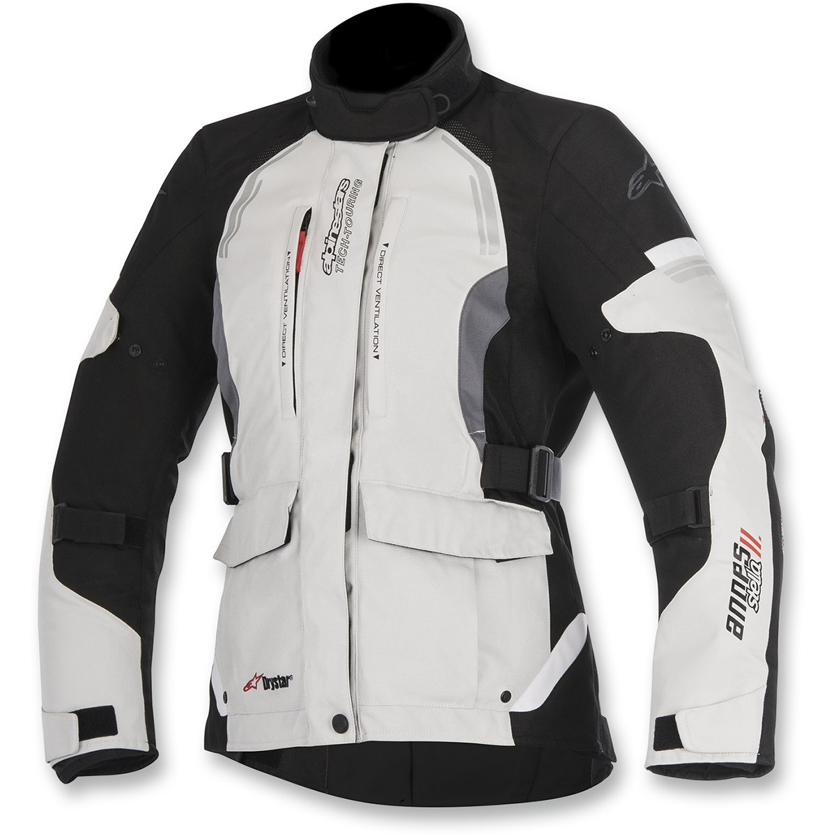 Alpinestars Womens Stella Andes V2 Drystar Jacket - Light Gray/Black/Dark Gray