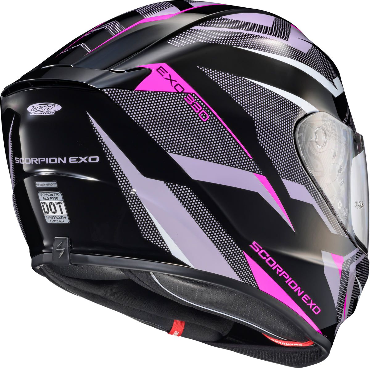 Scorpion EXO R330 Saga Helmet - Black/Pink/Purple