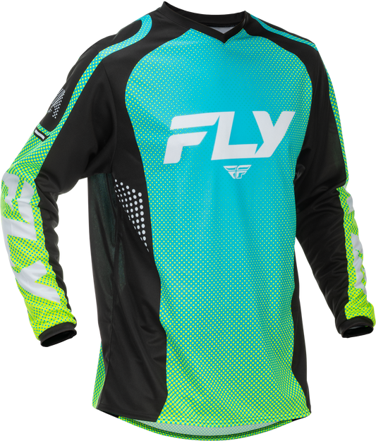 Fly Racing F-16 Jersey - Aqua/Black/White