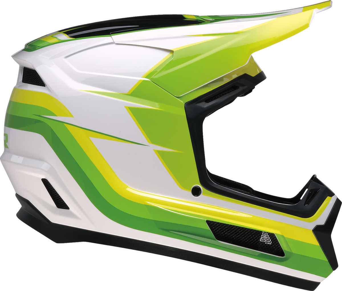 Z1R Youth Dirt Maxx Vortex Helmet - White/Green