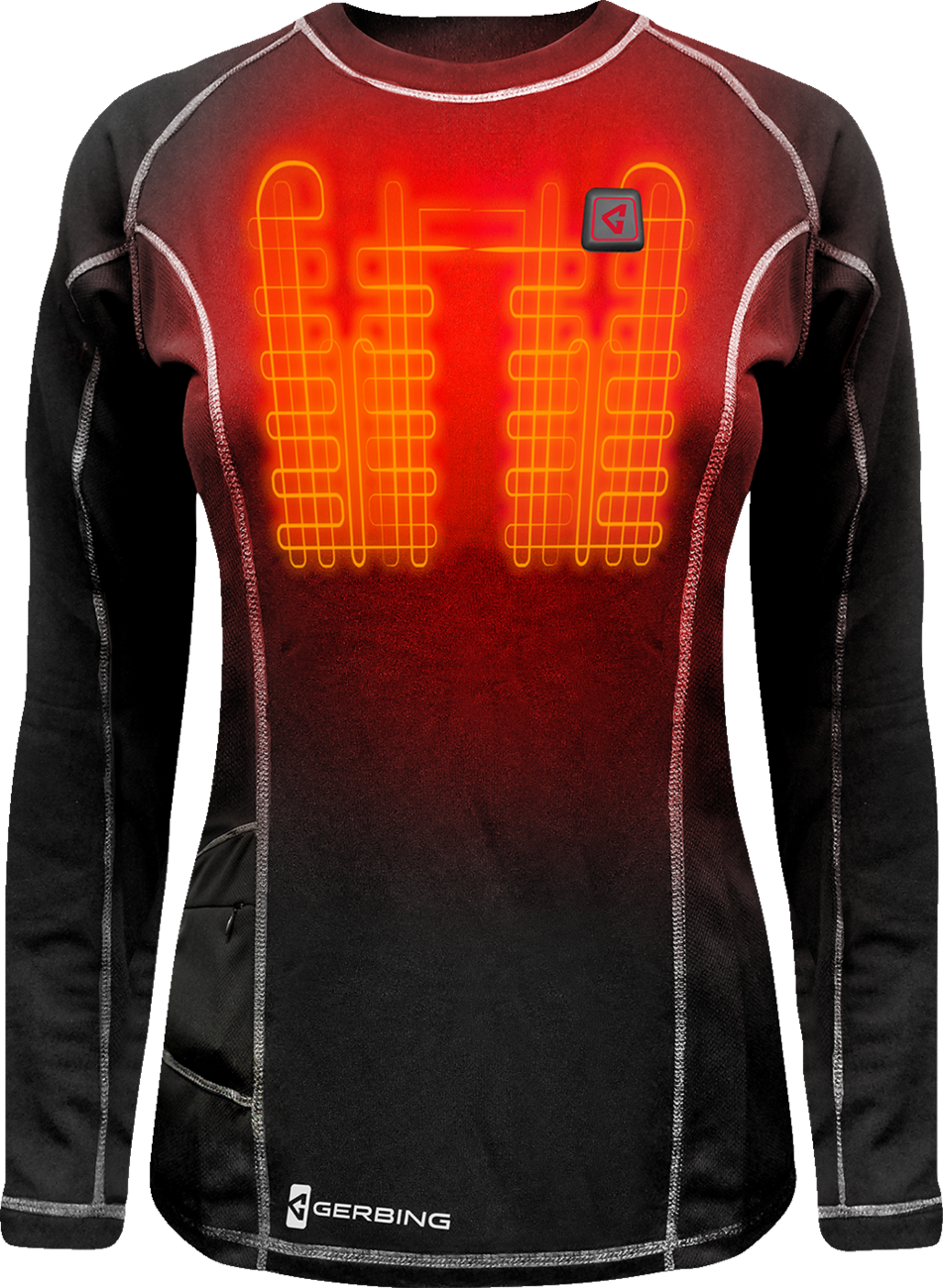 Womens 7V Heated Base Layer Shirt - Black