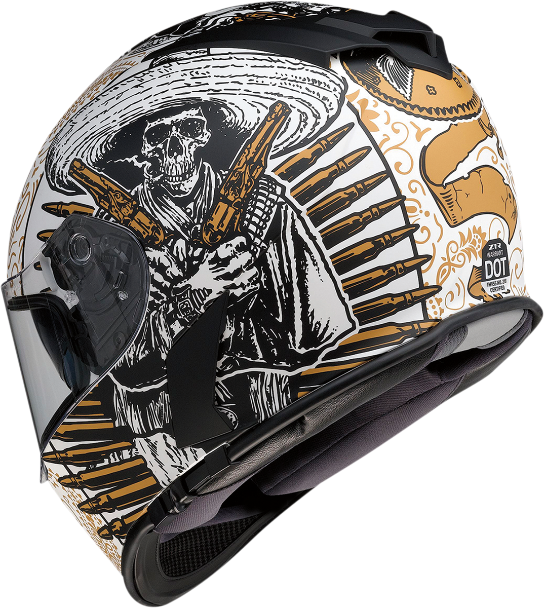 Z1R Warrant Sombrero Helmet - White/Gold