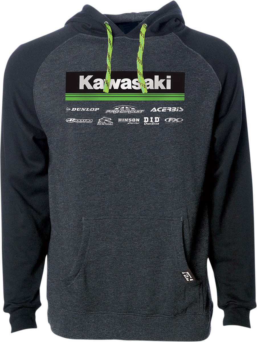 Facotry Effex Kawasaki 21 Racewear Hoodie - Charcoal/Black