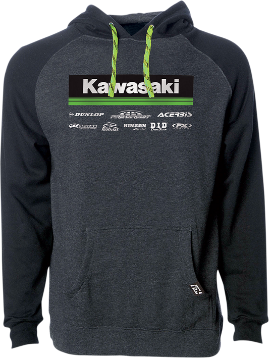 Facotry Effex Kawasaki 21 Racewear Hoodie - Charcoal/Black