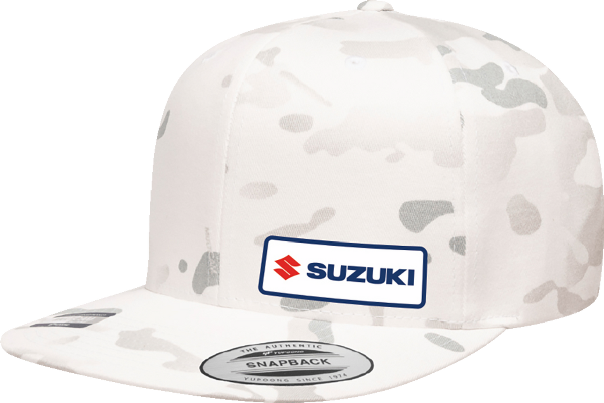 Facotry Effex Suzuki Snapback Hat - Camo White