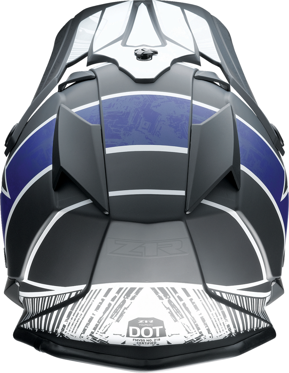 Z1R Youth F.I. Fractal Helmet - Matte Black/Blue