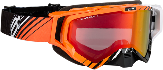 Arctiva Vibe Goggle - Black/Orange/White/Red Lens