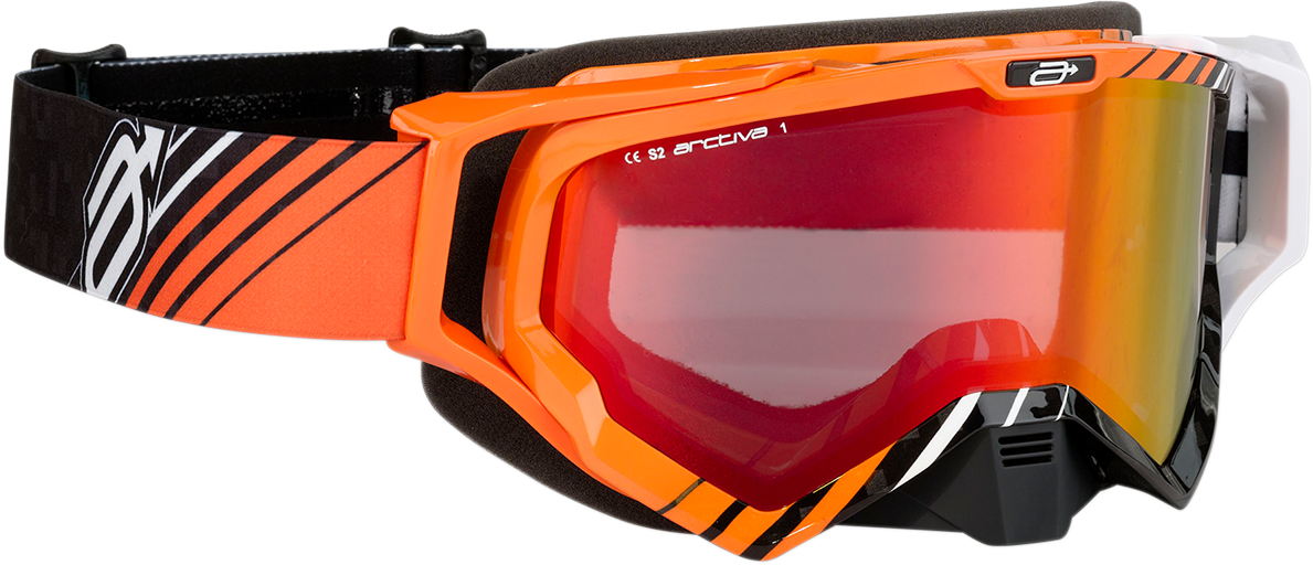 Arctiva Vibe Goggle - Black/Orange/White/Red Lens