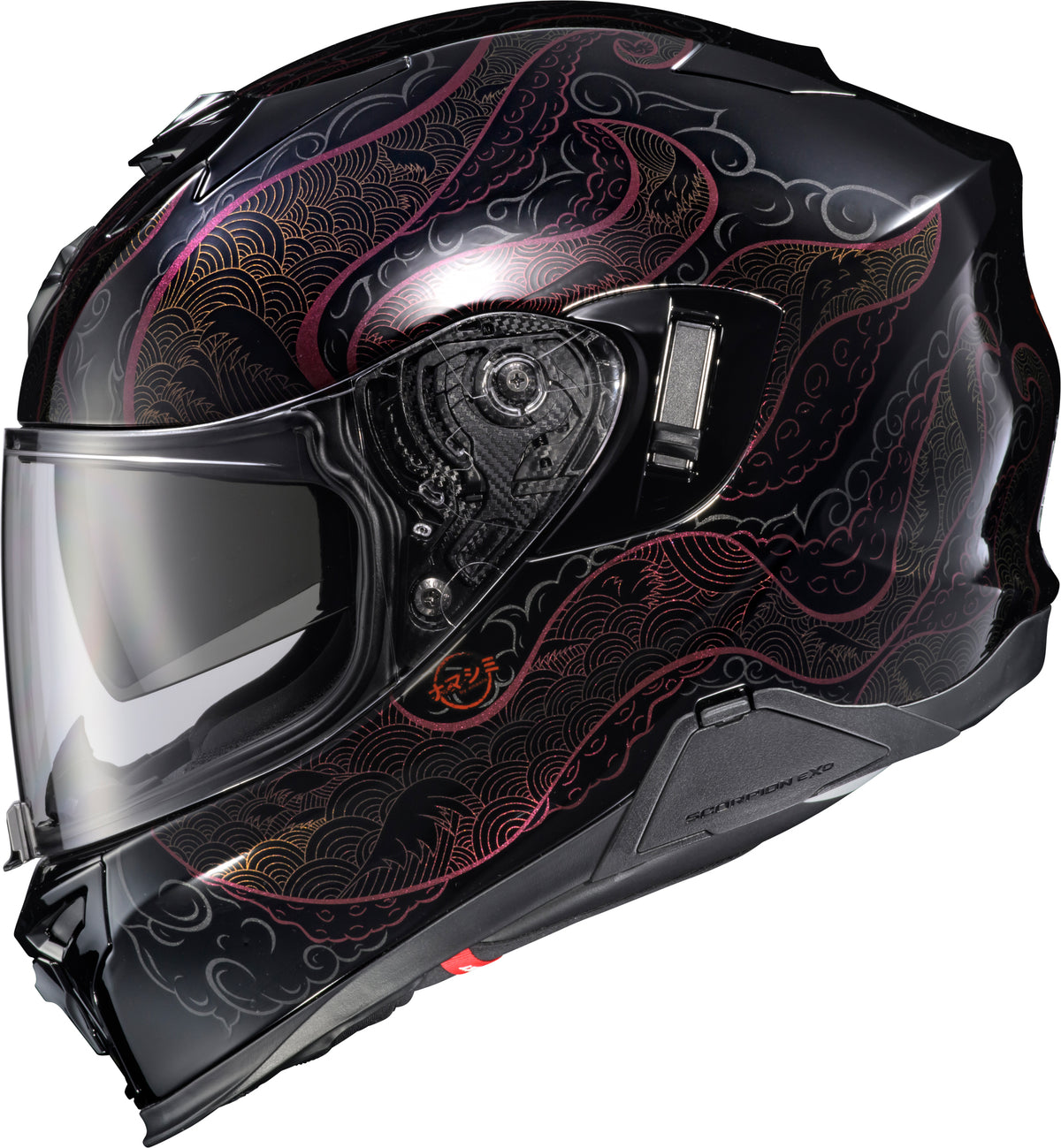 Scorpion EXO-T520 Nama-Shimi Helmet - Black/Chameleon